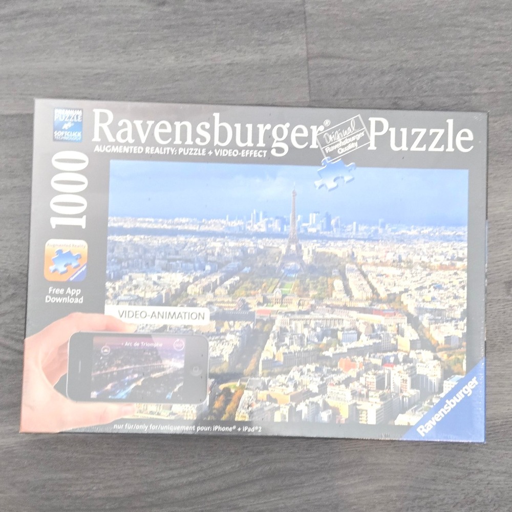 Ravensburger Paris Eiffel Tower 1000 Piece Puzzle Augmented‎ Reality New
